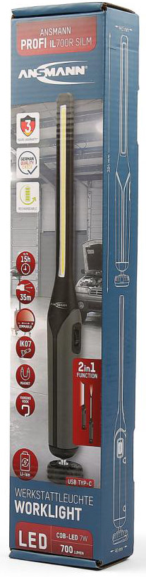Ansmann Værkstedslygte 700lumen Med Kraftig Magnet
