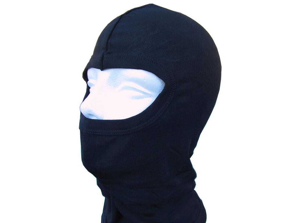 Balaclava Hjelmhue Fullface Bomuld   Unisize Sort
