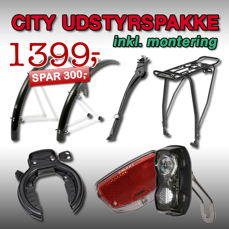Basis Vare Citybike Udstyrspakke   Inkl  Montering