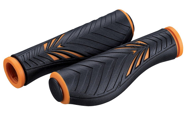 Bike Attitude Ergonomisk Kraton Cykelhåndtag Med Gel  Sort Orange 130 Mm