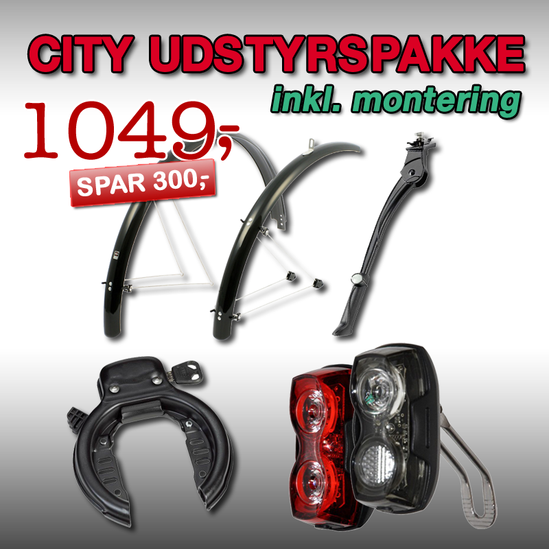 Citybike Udstyrspakke   Inkl  Montering
