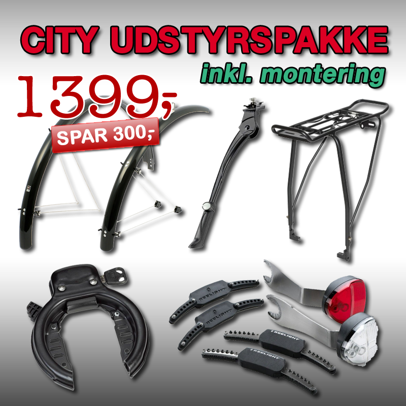 Citybike Udstyrspakke   Inkl  Montering