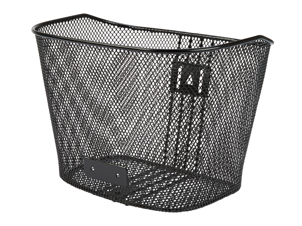 Cykelkurv Net Sort Til Front Med Stiver Og Beslag
