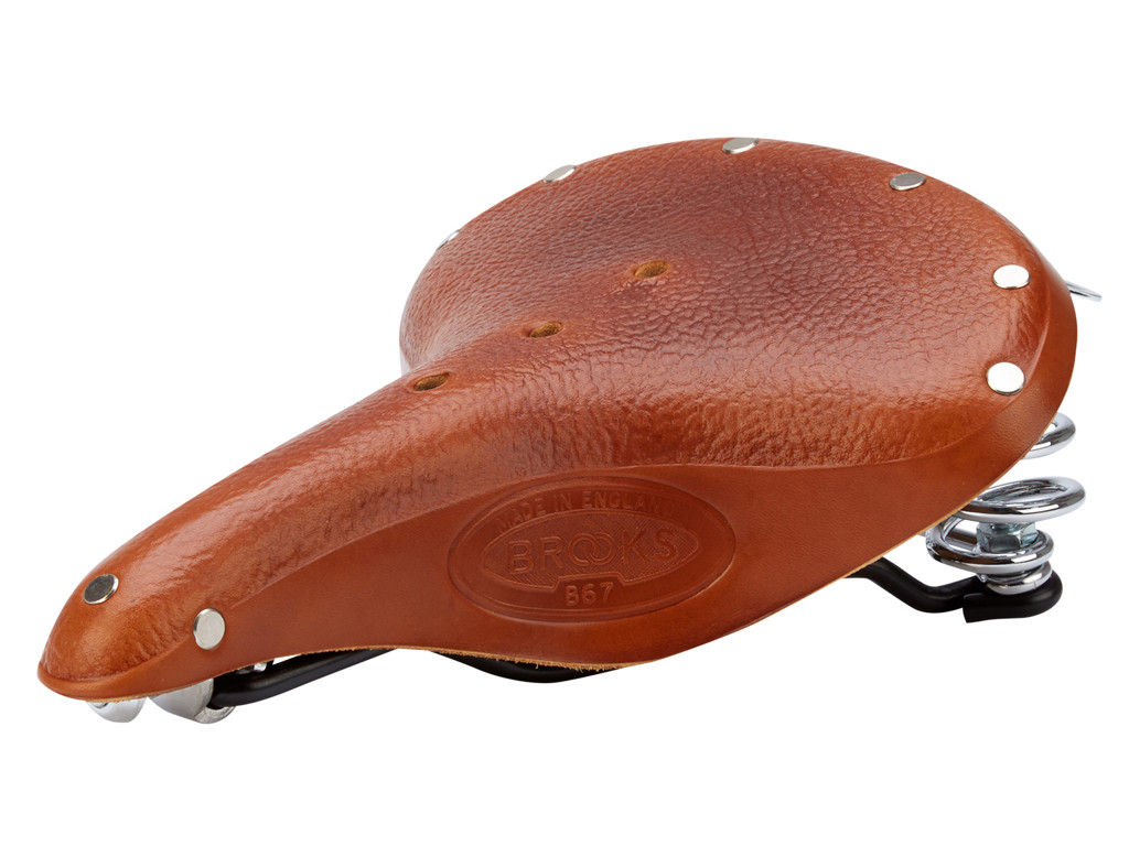 Cykelsadel Brooks B67 Retro Læder Herre Honey