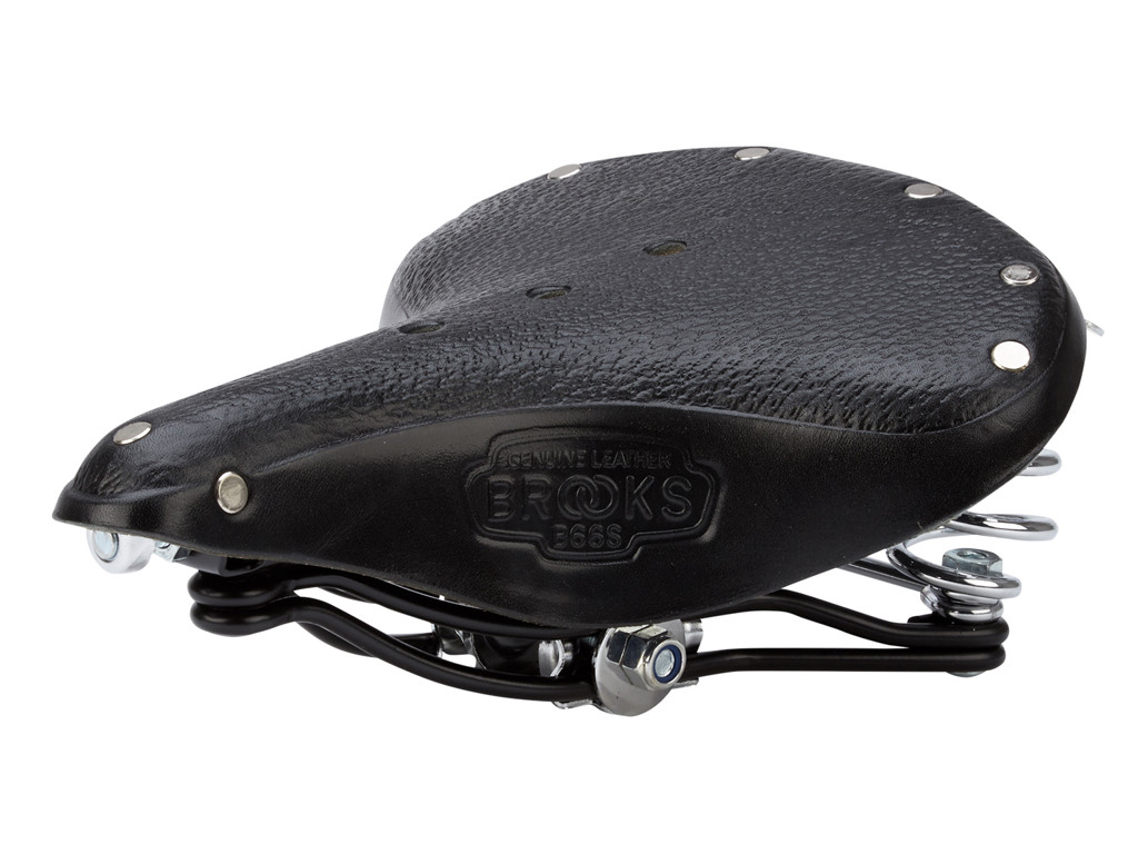 Cykelsadel Brooks B66s Retro Læder Dame Sort