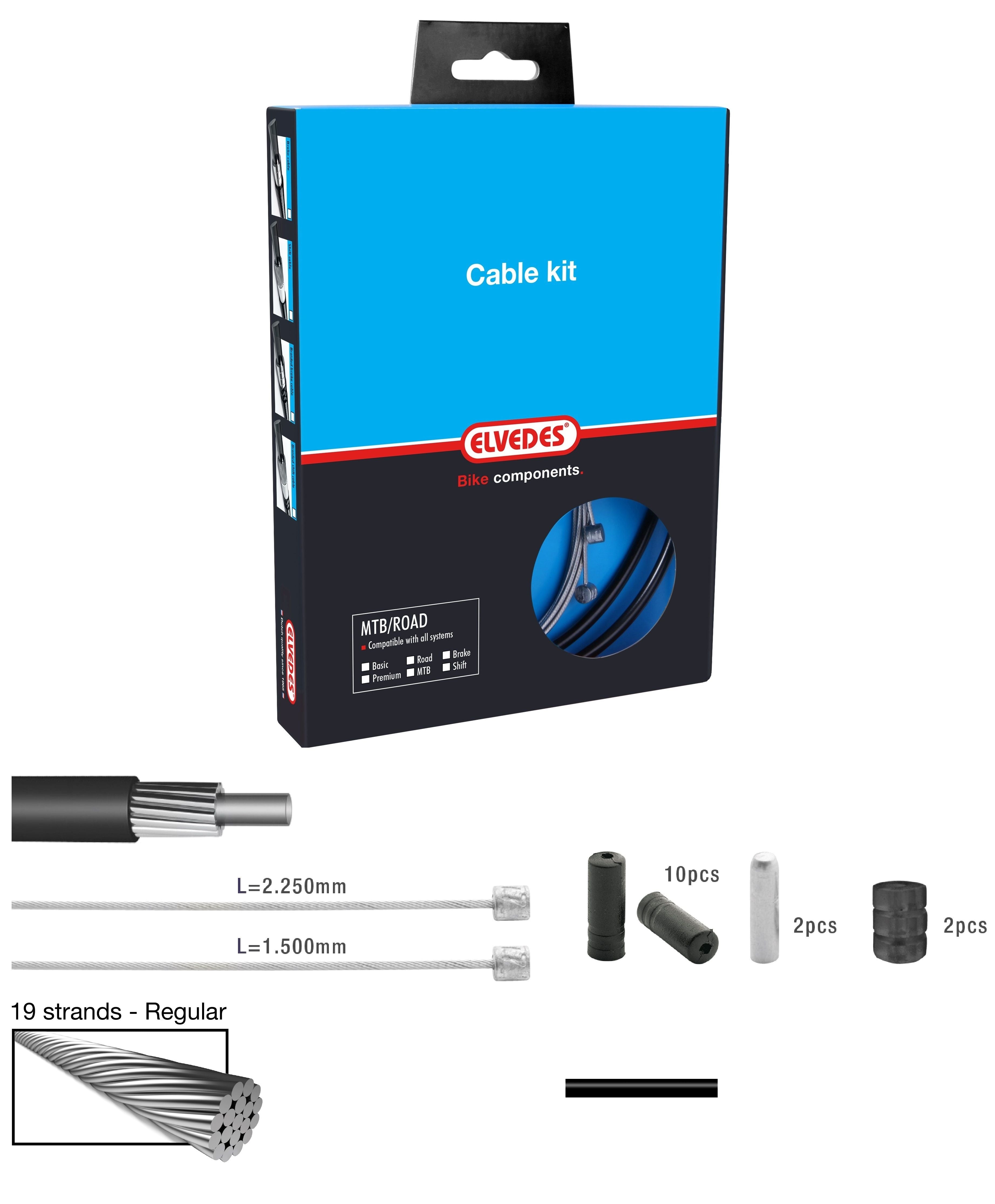 Gearkabelkit Race Mtb   Atb  Sort