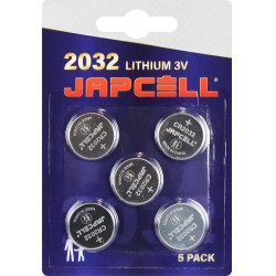 Japcell Lithium Cr2032 3v Batterier   Stk  Batteri