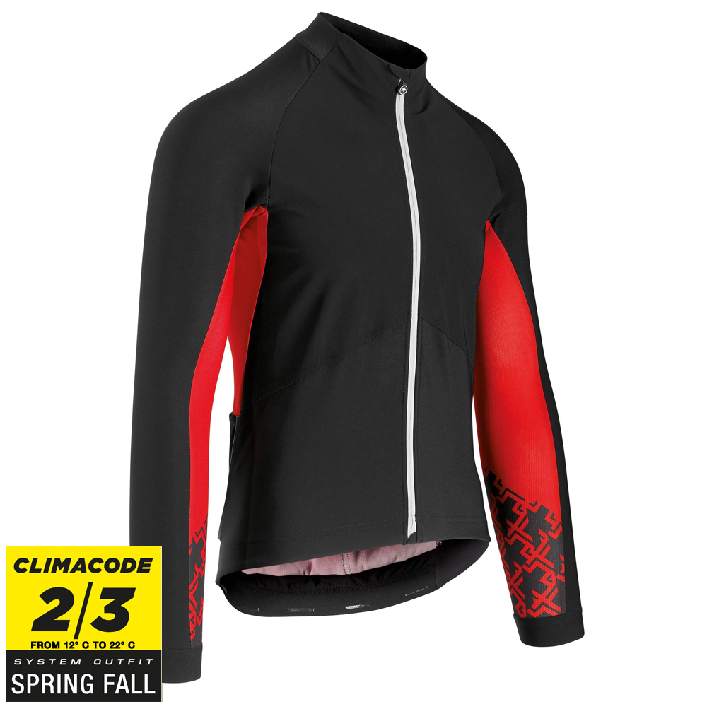 Assos Cykeltrøje Mille Gt Spring Fall Jakke  Sort Rød